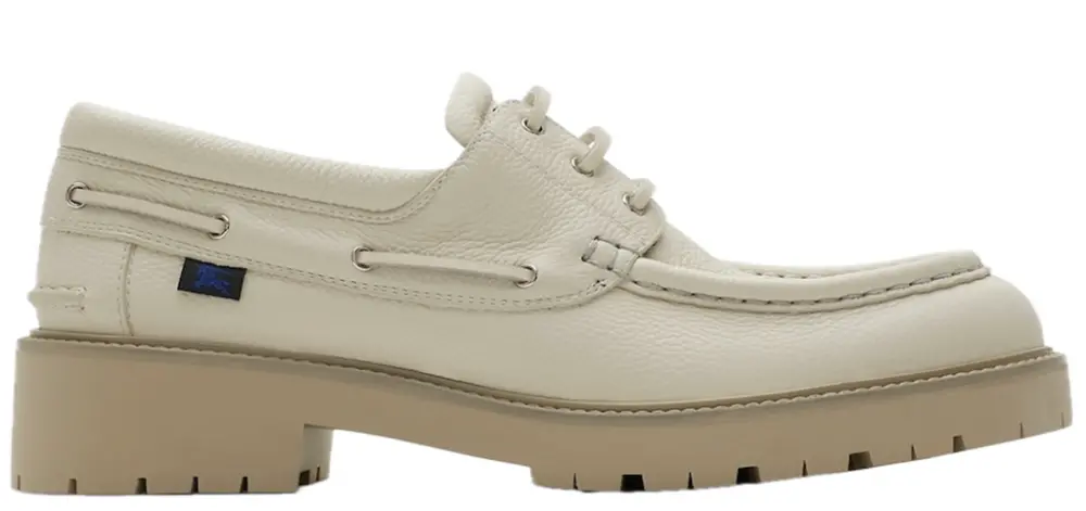 Giày Burberry Leather Raft Boat Shoes 'Nutmeg' 81016311