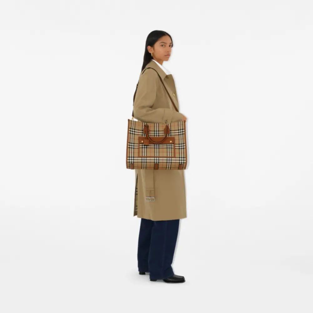 Túi Burberry Medium Freya Tote 'Archive Beige' 80975681 - Ảnh 3