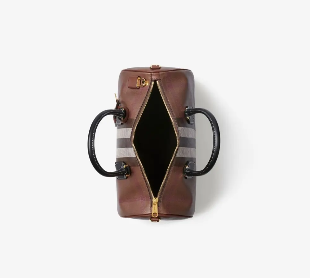 Túi Burberry Medium Check Bowling Bag 'Brown' 80696621 - Ảnh 4