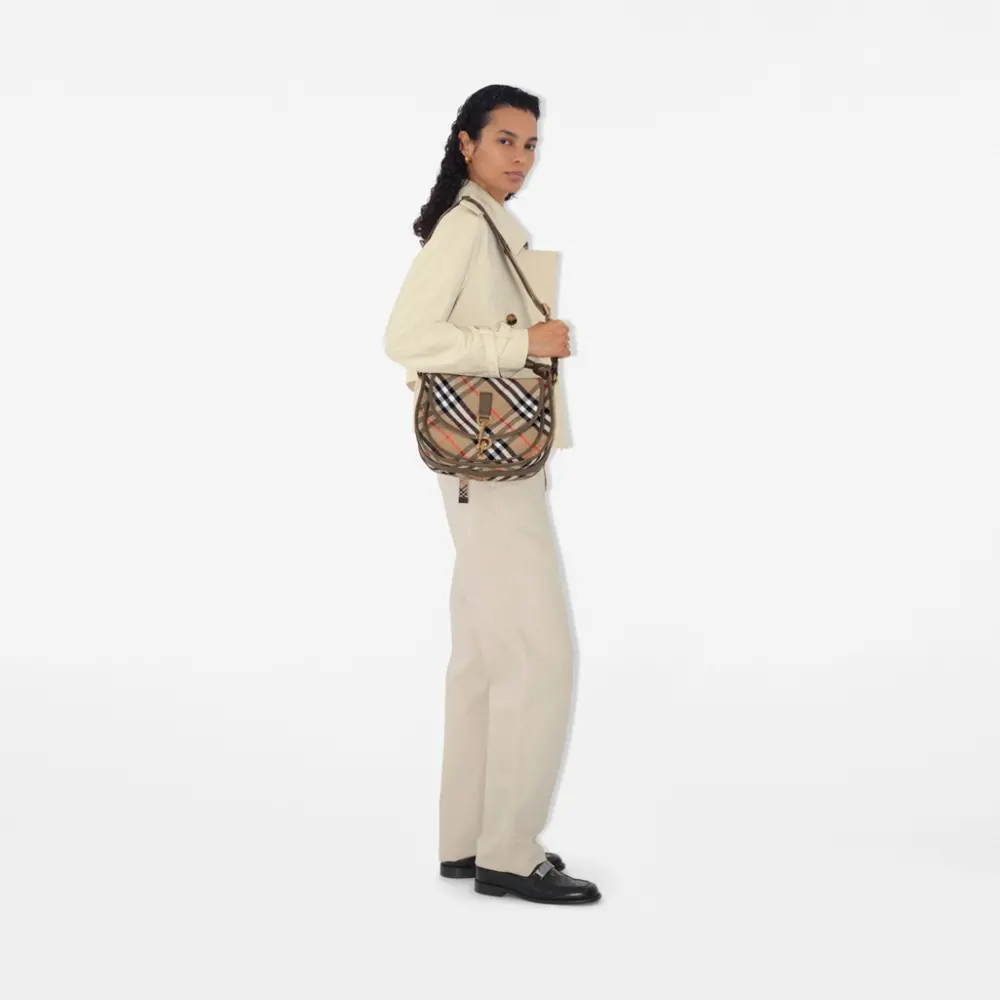 Túi Burberry Small B Clip Messenger Bag 'Sand' 81081201 - Ảnh 3