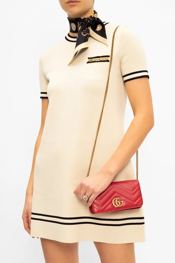 Túi Gucci GG Marmont Mini Bag 'Red' 488426-DTDCT-6433 - Ảnh 5