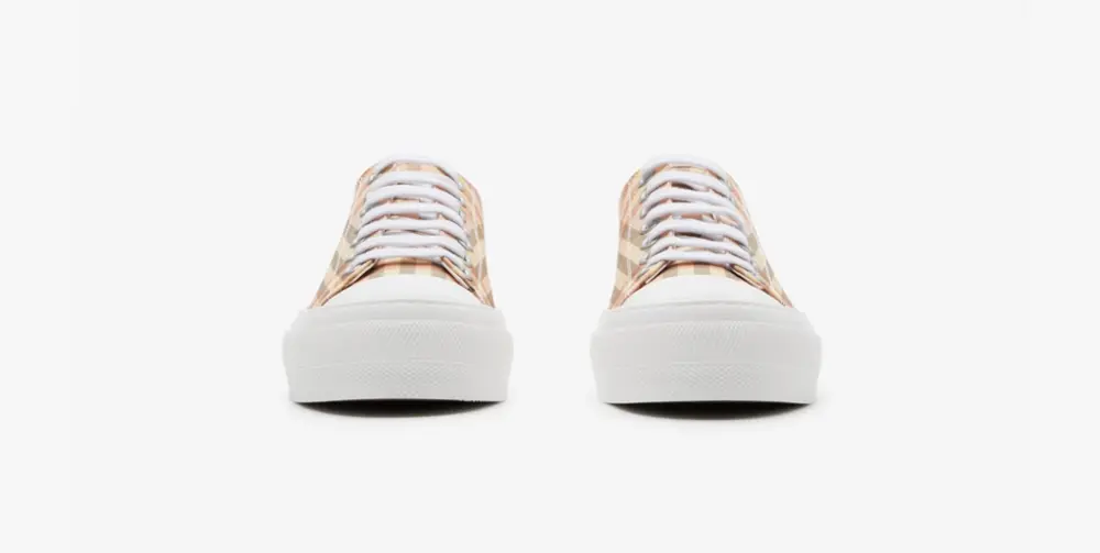 Giày Burberry Check Sneakers 'Teacup' 81075071 - Ảnh 4