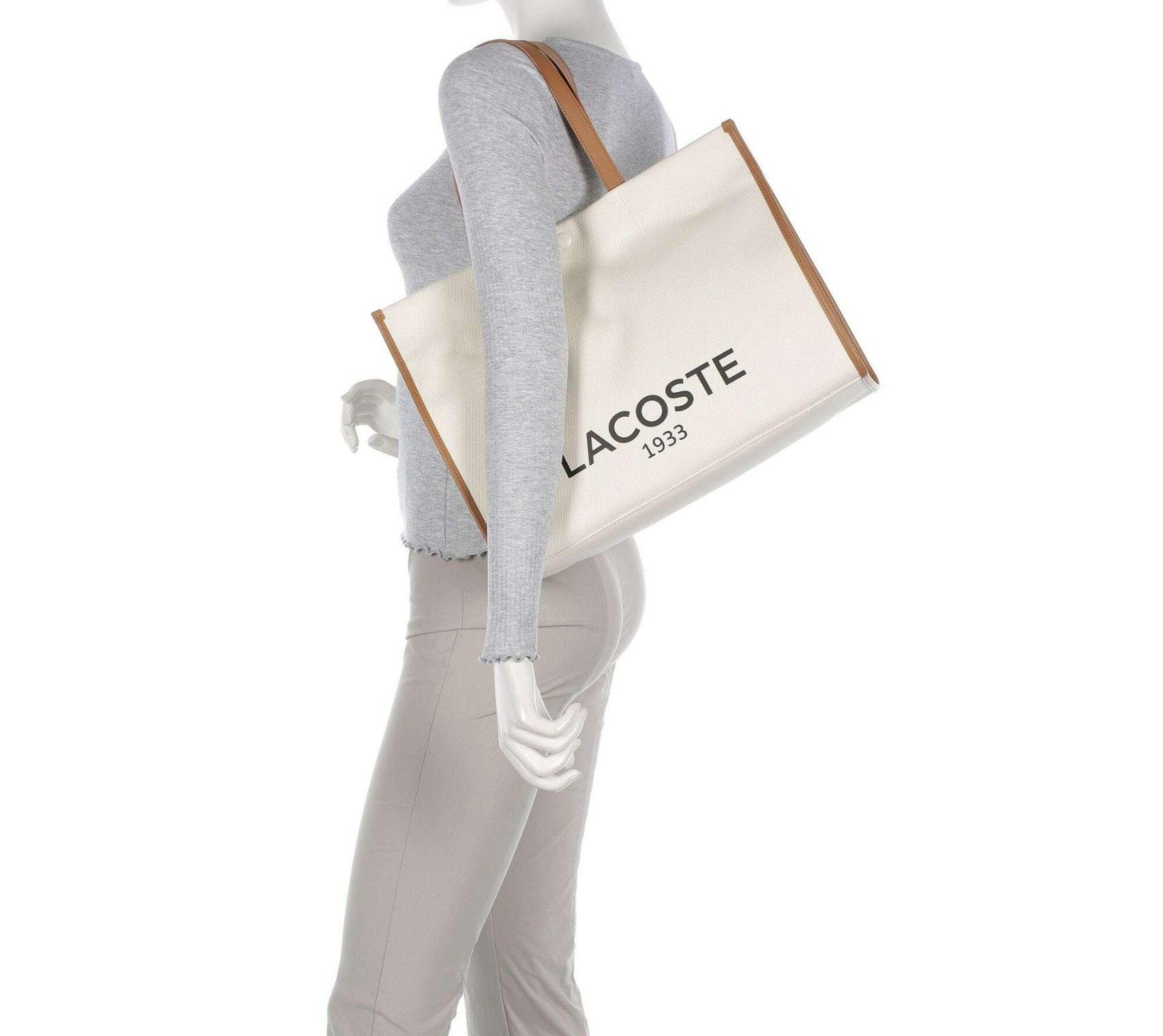 Túi Lacoste Heritage Tote Bag ‘Ivory’ NU4342TDK02 - Ảnh 6