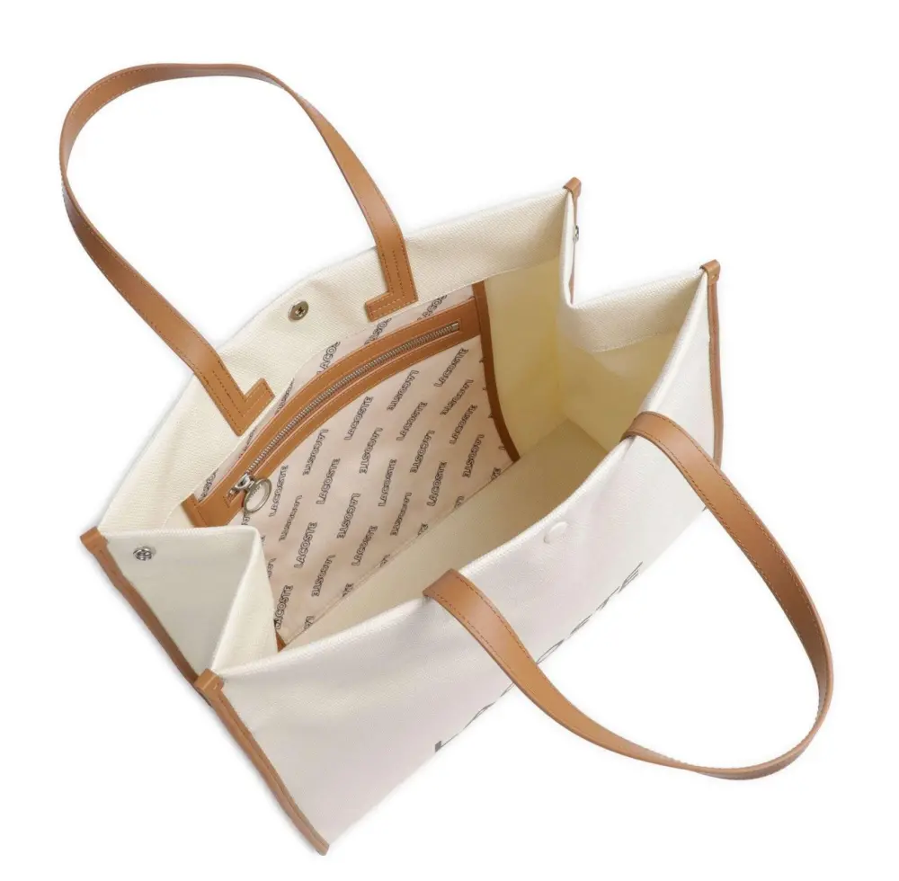 Túi Lacoste Heritage Tote Bag ‘Ivory’ NU4342TDK02 - Ảnh 3