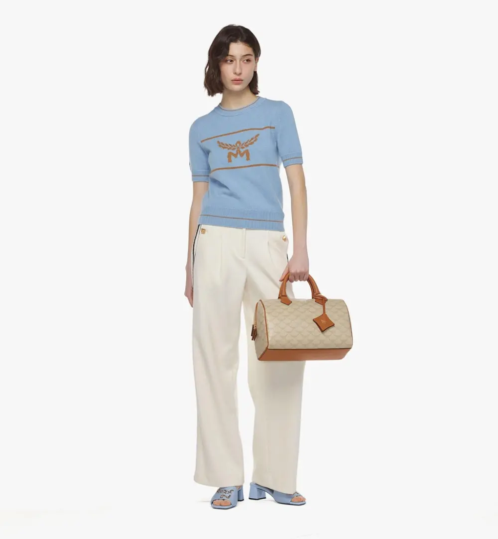 Túi MCM Ella Boston Bag 'Beige' MWBESEA07I9001 - Ảnh 3