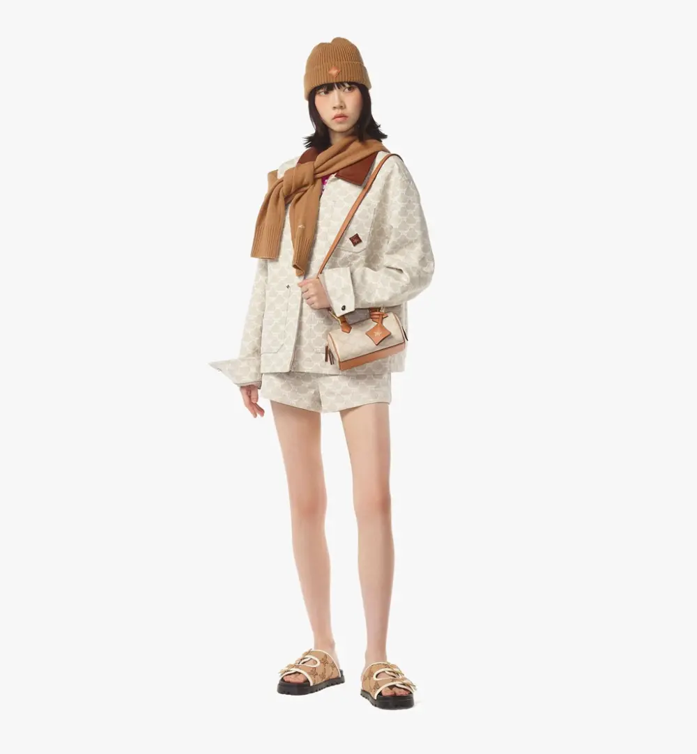 Túi MCM Ella Boston Bag 'Beige' MWBESEA09I9001 - Ảnh 3
