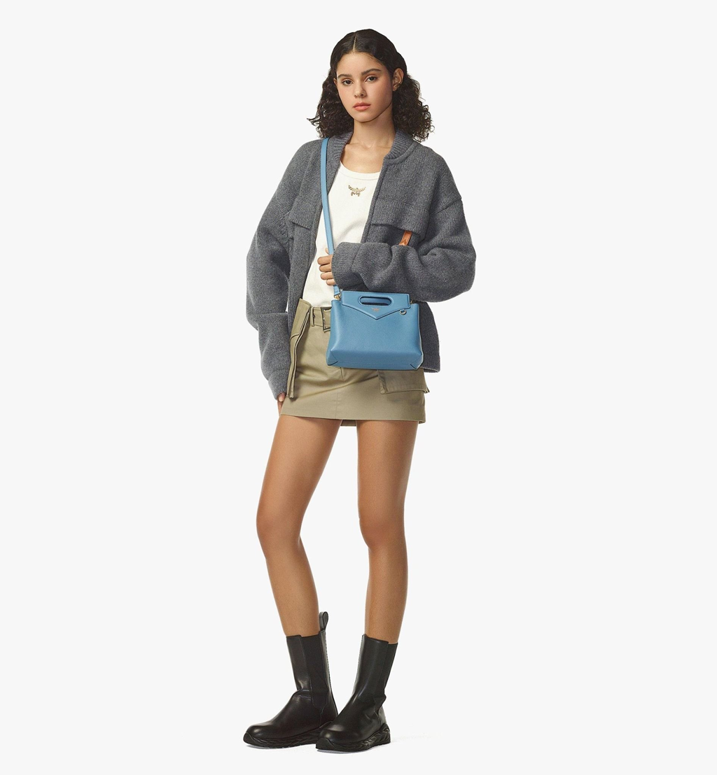 Alternative view of Túi MCM Soft Diamond Tote 'Blue' MWREAAK02E4001