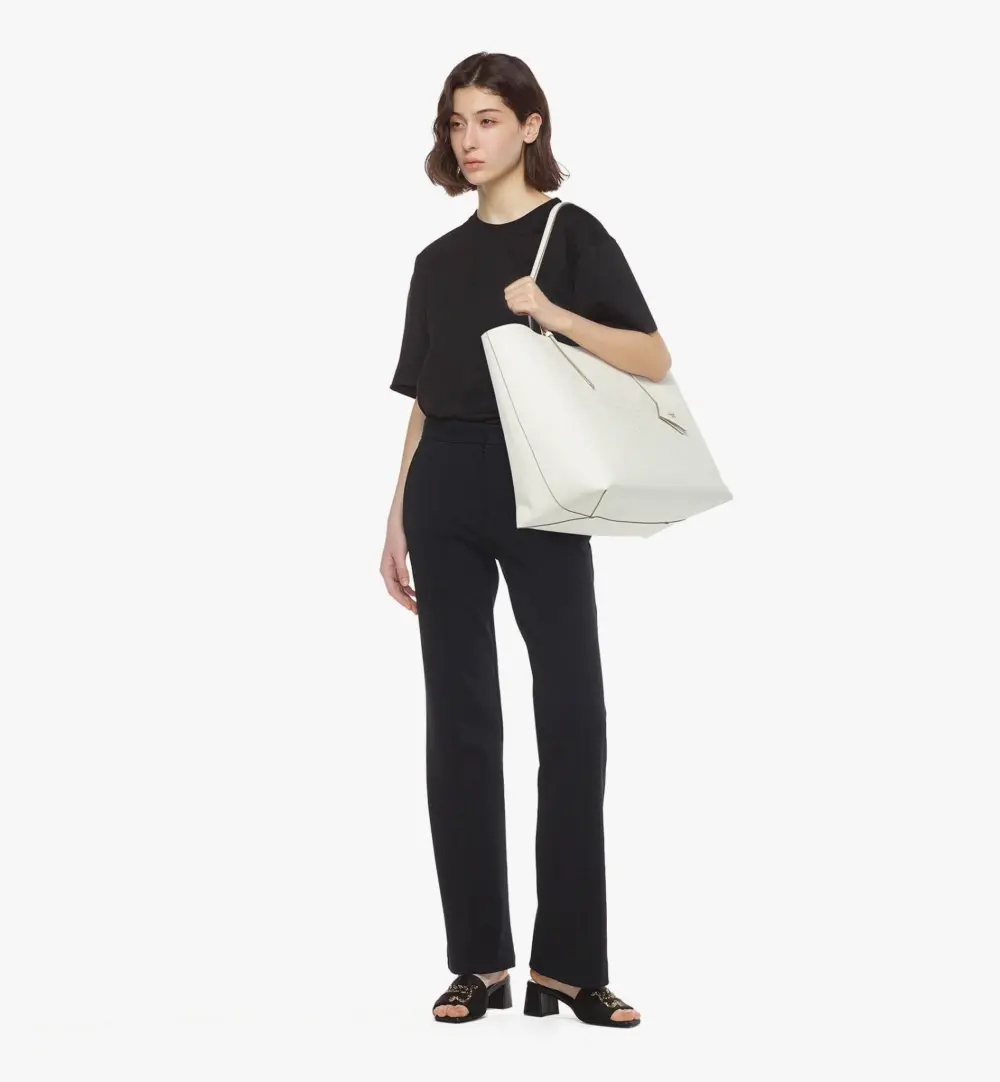 Túi MCM Himmel Shopper 'White' MWPESAC05WG001 - Ảnh 5