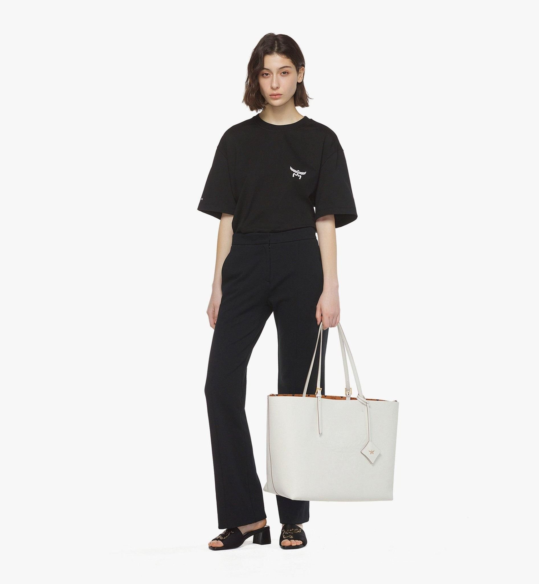 Túi MCM Himmel Shopper 'White' MWPESAC05WG001 - Ảnh 4