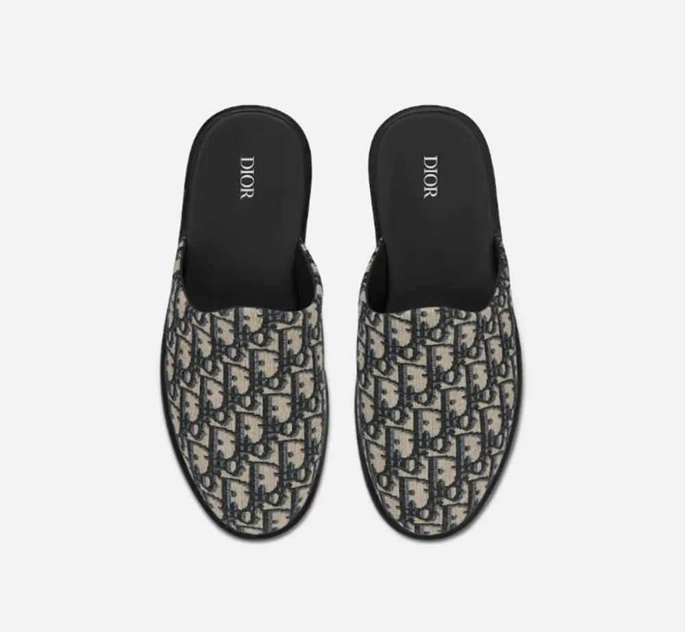 Dép Dior Indior Mule 'Black Grey' 3SA097ZJU-H961 - Ảnh 4