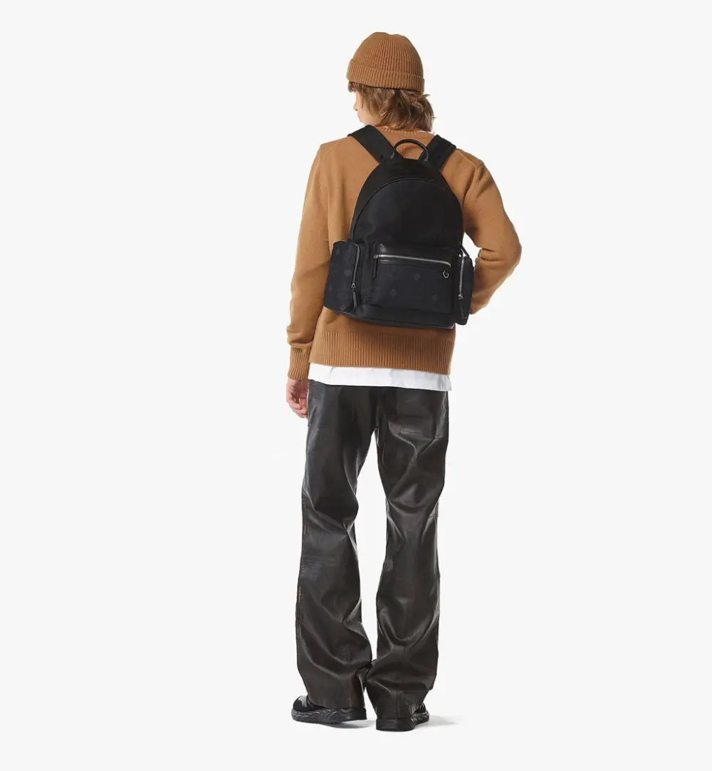 Balo MCM Stark Backpack 'Black' MMKFSVE06BK001 - Ảnh 3
