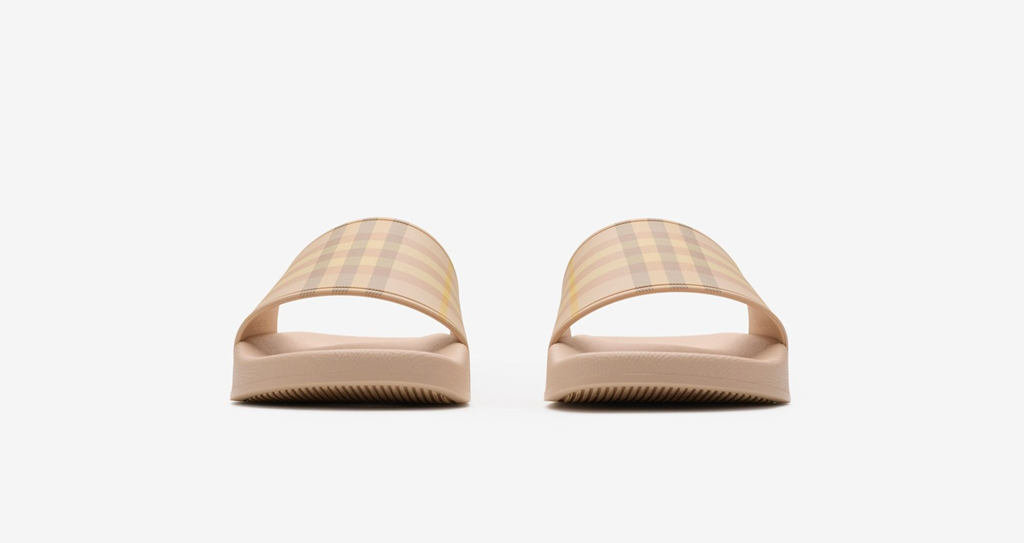 Dép Burberry Check Slides 'Teacup' 81075131 - Ảnh 4