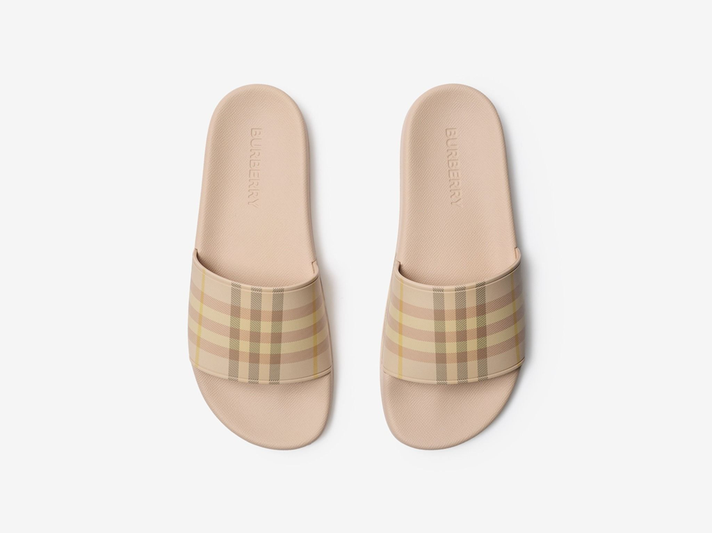 Dép Burberry Check Slides 'Teacup' 81075131 - Ảnh 6