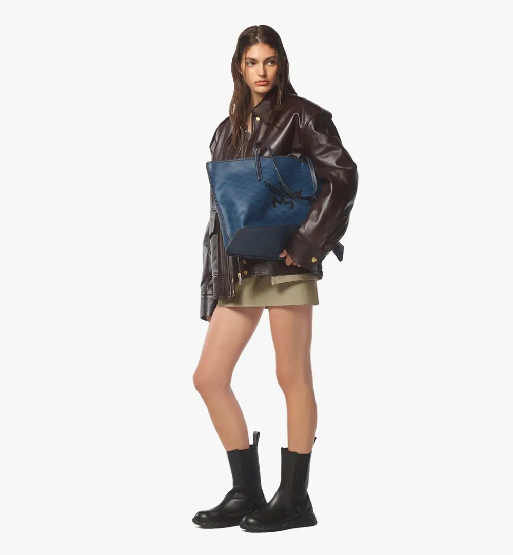 Alternative view of Túi MCM Himmel Shopper 'Navy' MWPESAC03VC001