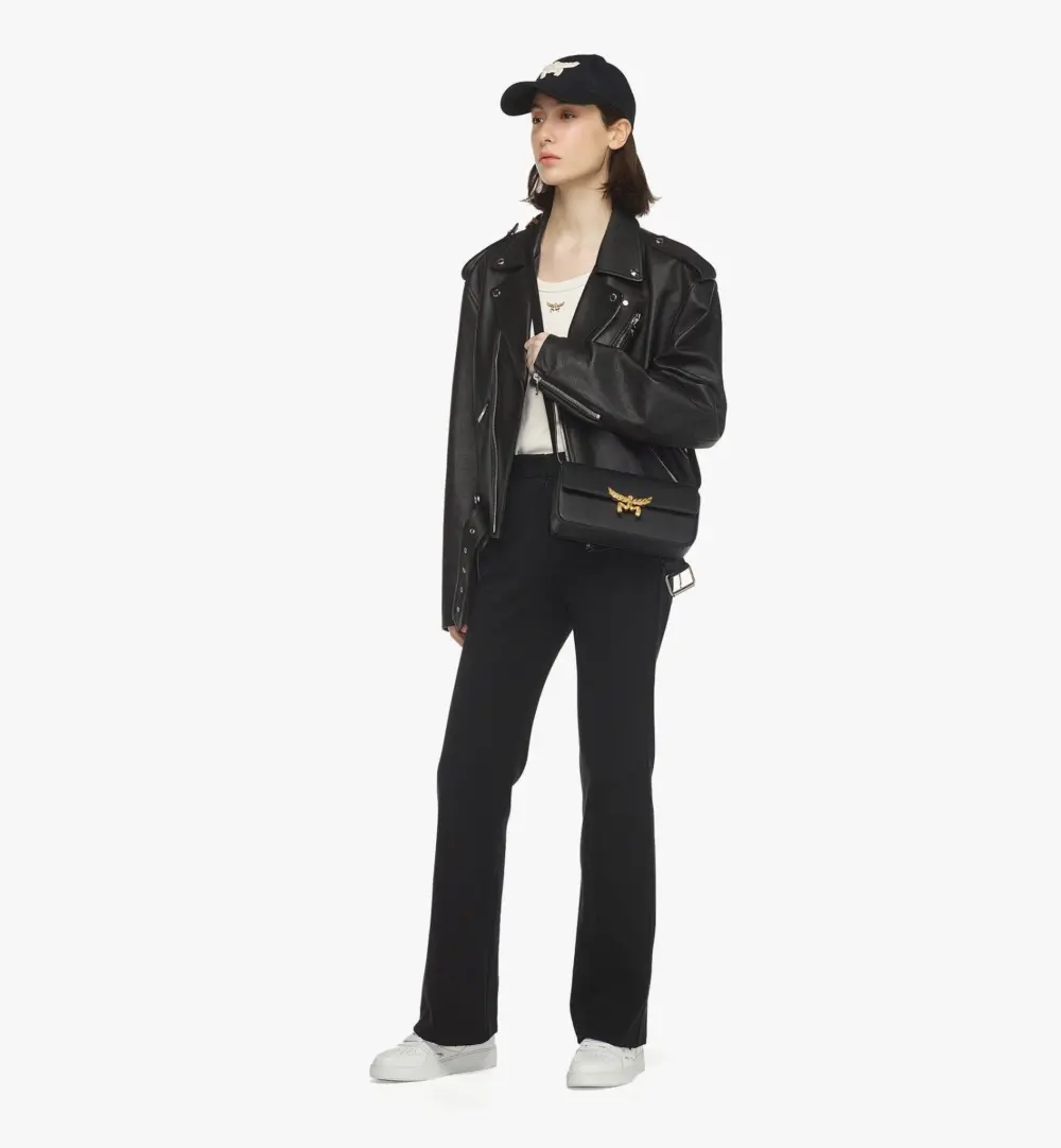 Túi MCM Himmel Shoulder Bag 'Black' MWSESAC06BK001 - Ảnh 6