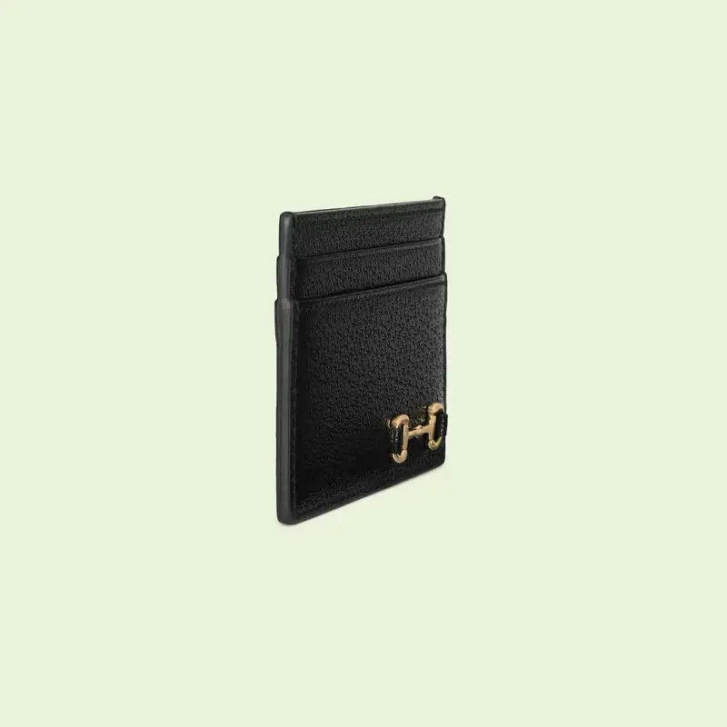 Ví Gucci Card Case Horsebit 'Black' 700469-DJ20G-1000 - Ảnh 4