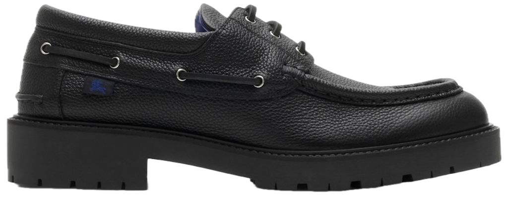 Giày Burberry Leather Raft Boat Shoes ‘Black’ 81015391