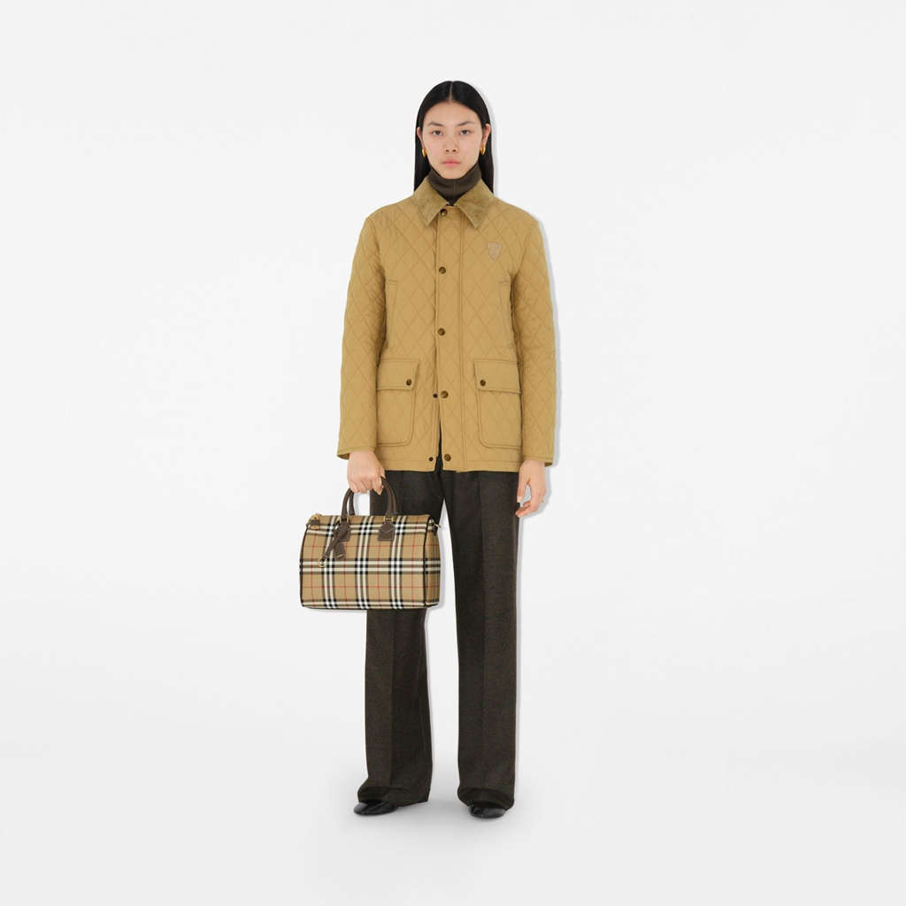 Alternative view of Túi Burberry Medium Check Bowling Bag 'Military' 80998131