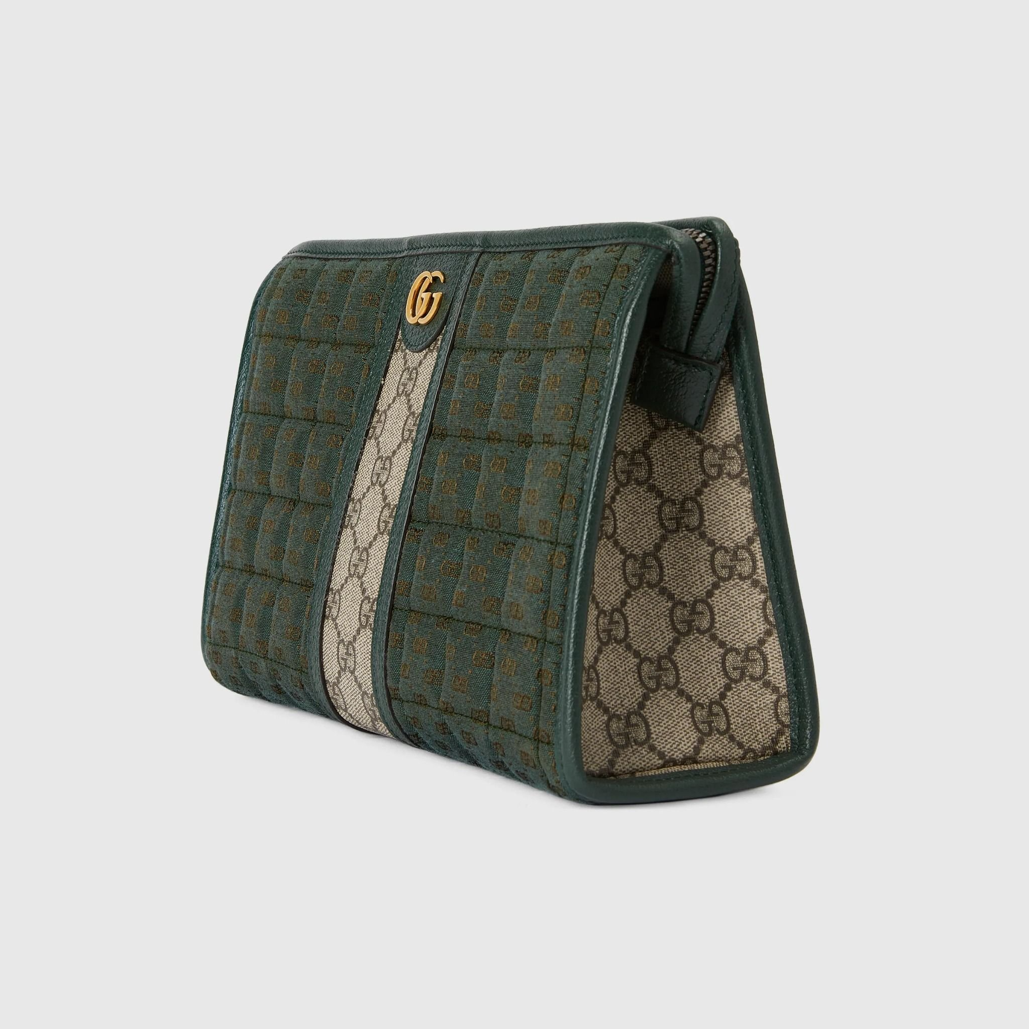 Túi Gucci Mini GG Canvas Pouch 'Green' 751912-FAB7W-3046 - Ảnh 7