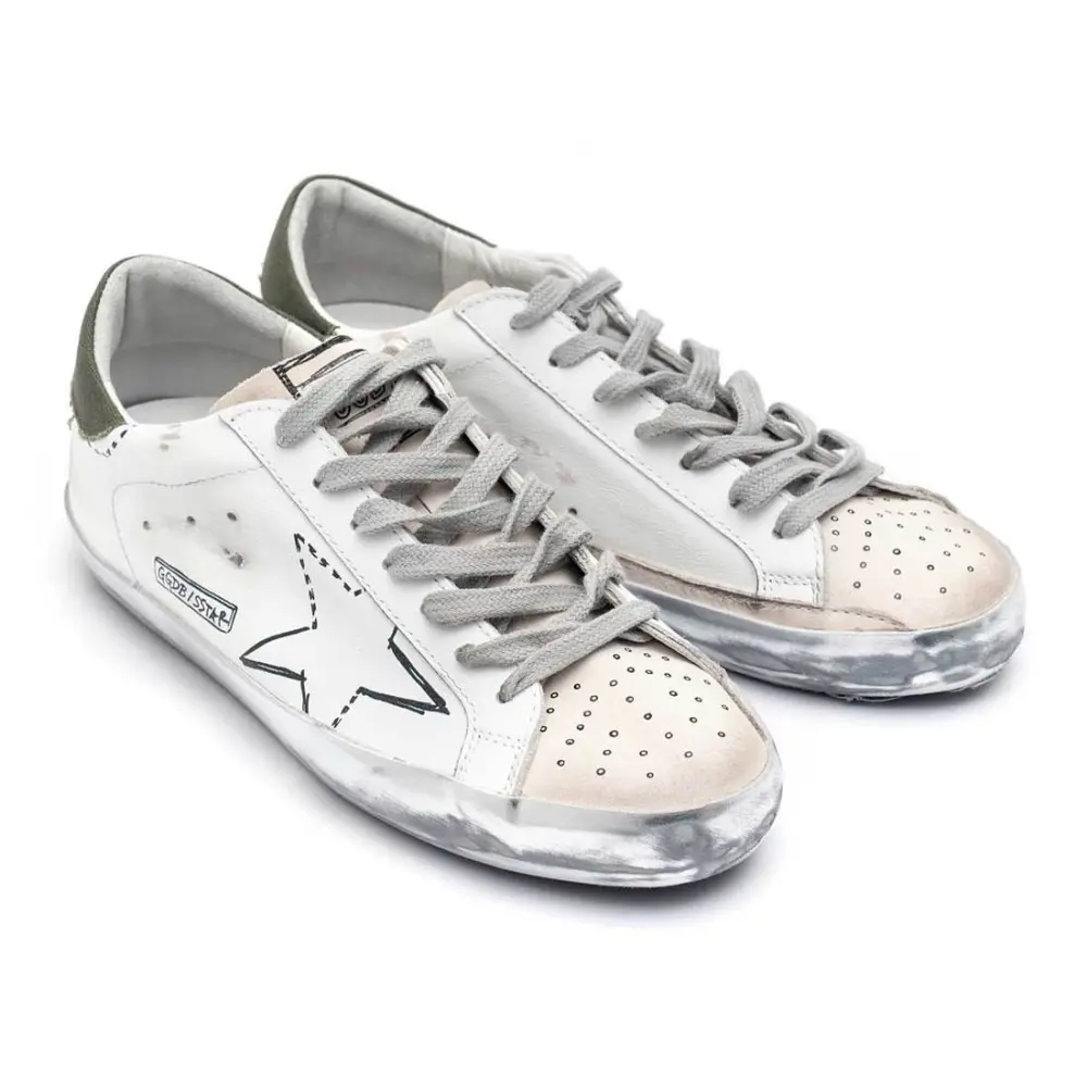 Giày Golden Goose Supper Star ‘White’ GMF00270 F002544 10781 - Ảnh 4