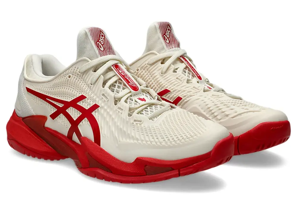 Alternative view of Giày Asics Court FF 3 Novak ‘Cream Red’ 1041A522-968