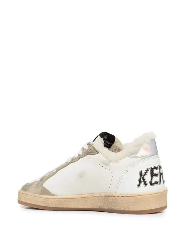 Giày Golden Goose Shearling Star-patch 'White /Taupe /Silver' GWF00117-F002464-10876 - Ảnh 4