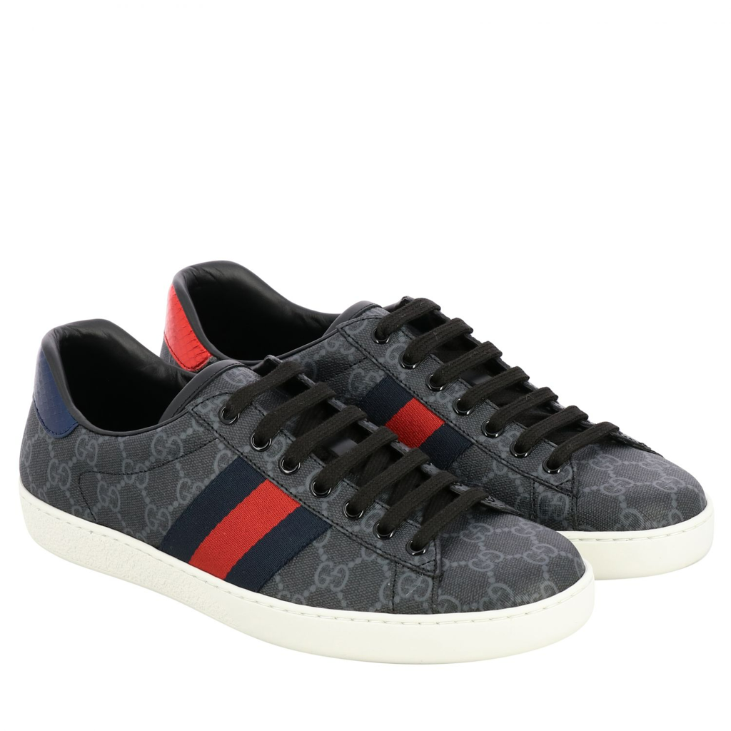 Giày Gucci Ace GG Supreme 'Black Grey' 429445-K2LH0-1130 - Ảnh 4