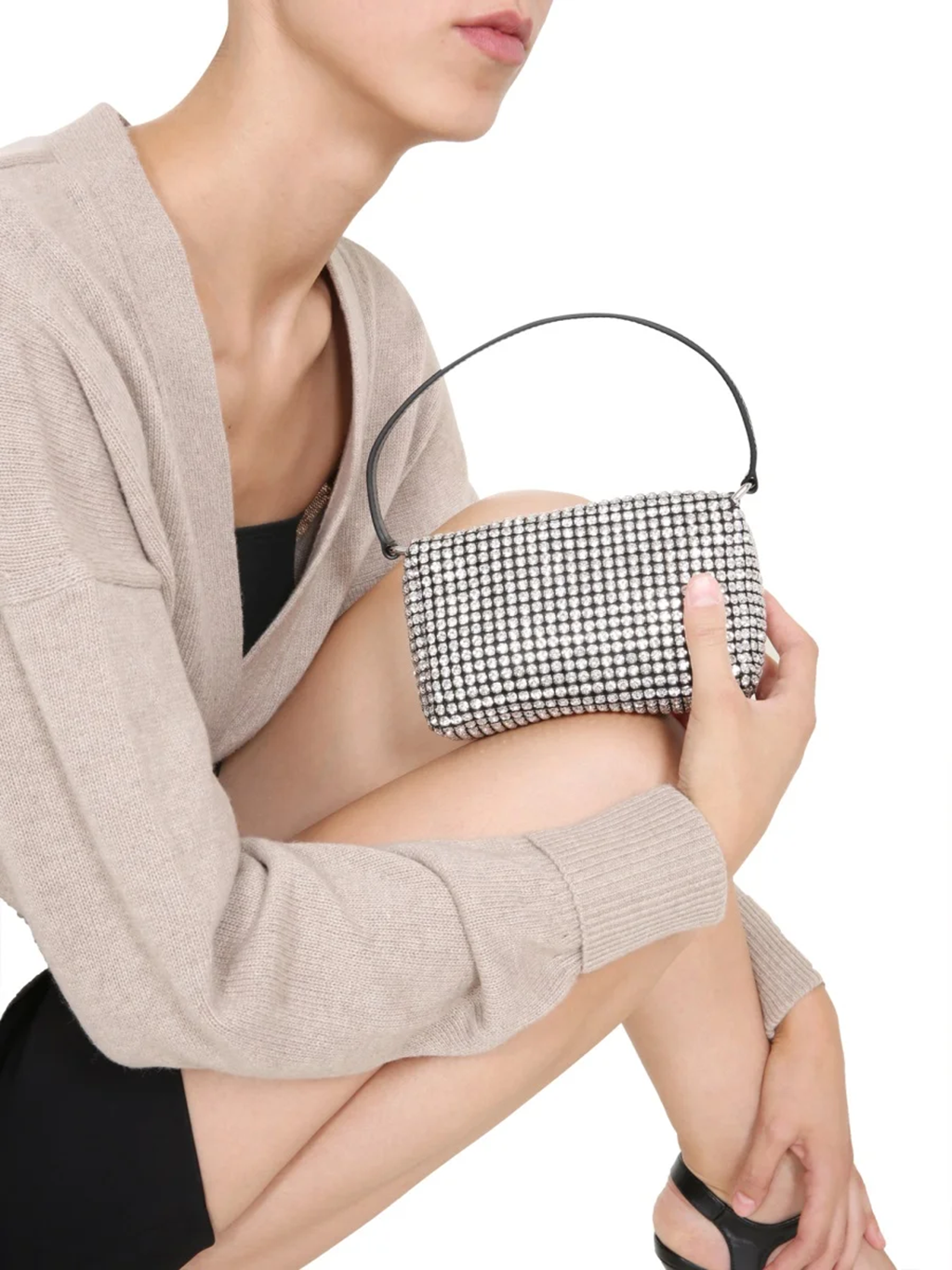 Alternative view of Túi Alexander Wang Wangloc Rhinestone 'Black' 20C220P265-100