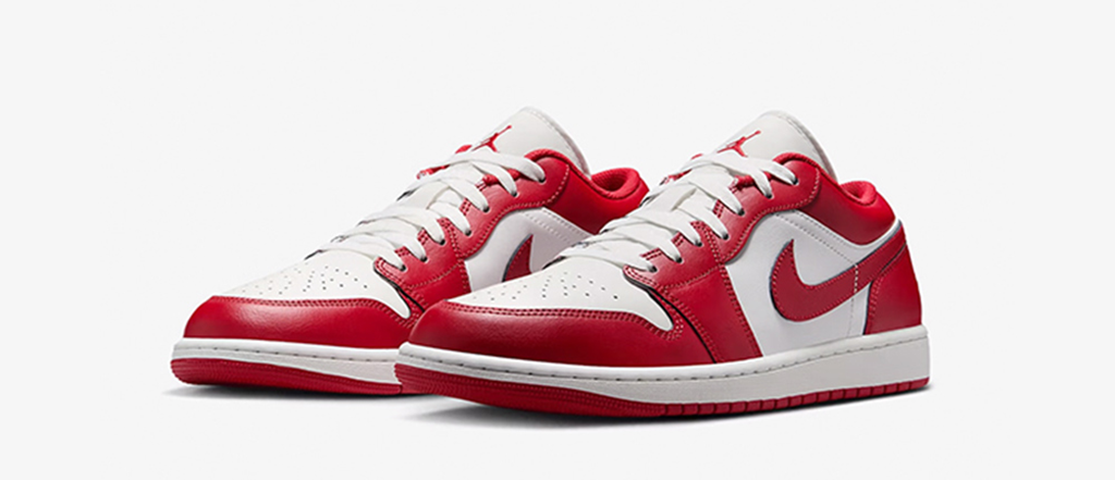 Giày Nike Air Jordan 1 Low ‘Red White’ 553558-166 - Ảnh 4