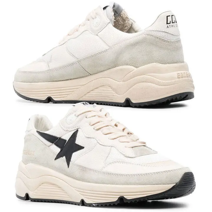 Giày Golden Goose Distressed Leather-Trimmed Suede Mesh 'White' GMF00350-F003252-11199 - Ảnh 4