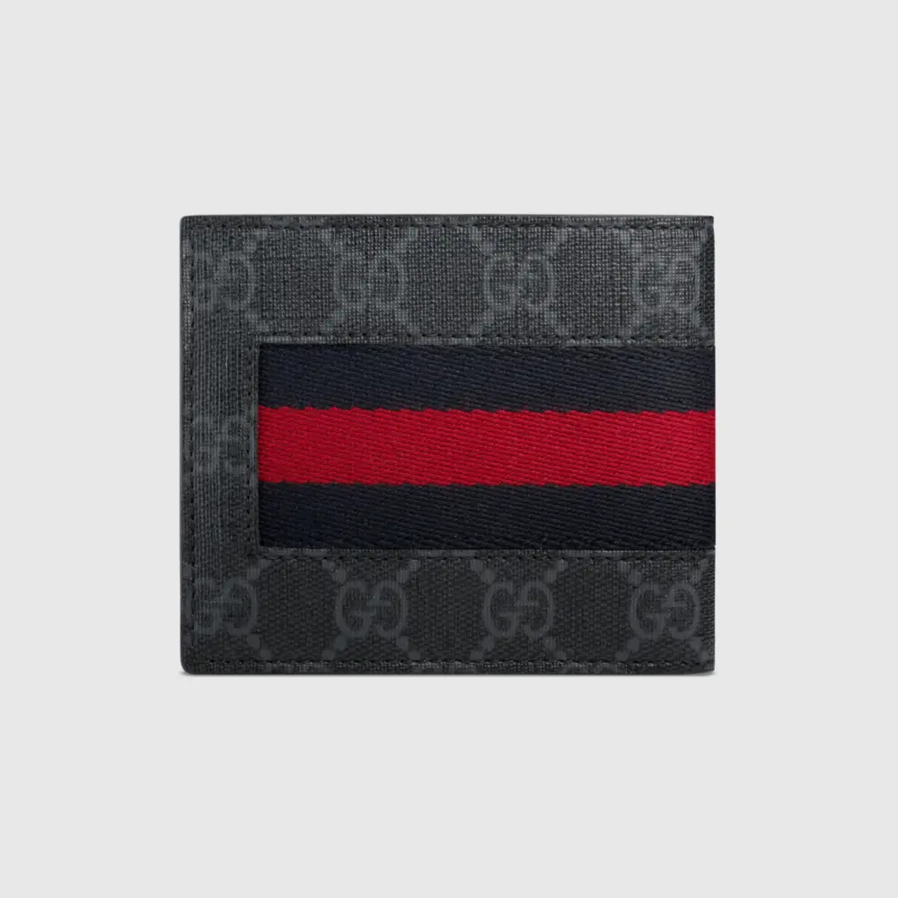 Ví Gucci GG Supreme Web ‘Black Gray’ 408827-KHN4N-1095 - Ảnh 3