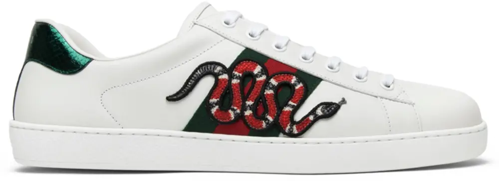 Giày Gucci Ace Embroidered Snake 'White' 456230-A38G0-9064