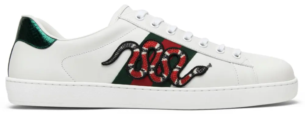 Giày Gucci Ace Embroidered Snake 'White' 456230-A38G0-9064