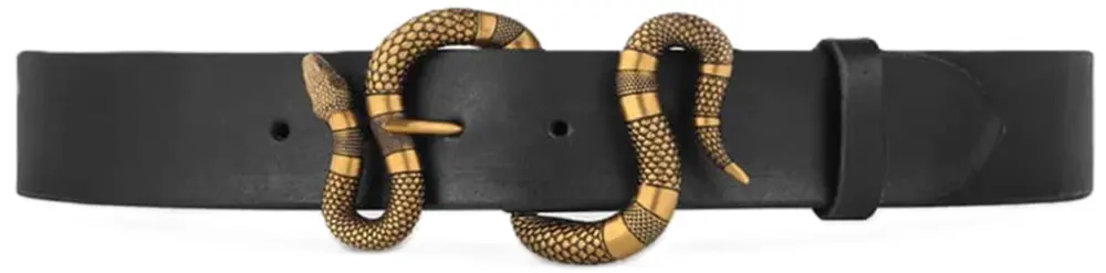 Thắt Lưng Gucci Original Cut Snake Casual Leather 'Black' 458935-CVE0T-1000