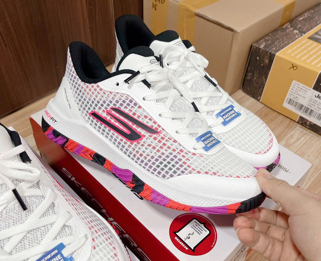 Alternative view of Giày Skechers Viper Court Pro ‘White Hot Pink’ 246069C-WHP