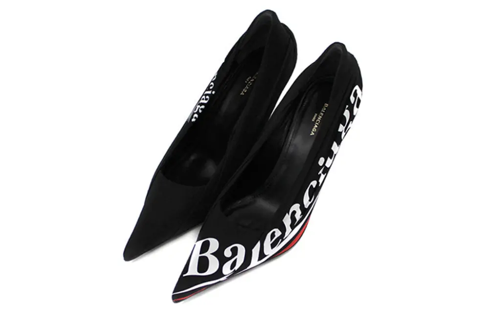 Giày Balenciaga Campaign Logo Pumps 'Black' 495777W0600-1091 - Ảnh 3