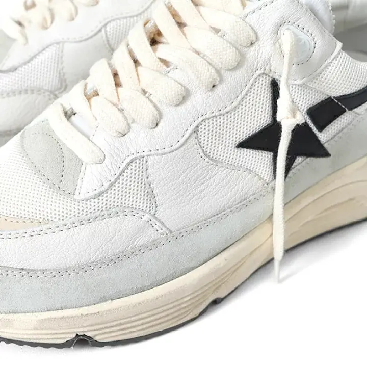Giày Golden Goose Distressed Leather-Trimmed Suede Mesh 'White' GMF00350-F003252-11199 - Ảnh 5