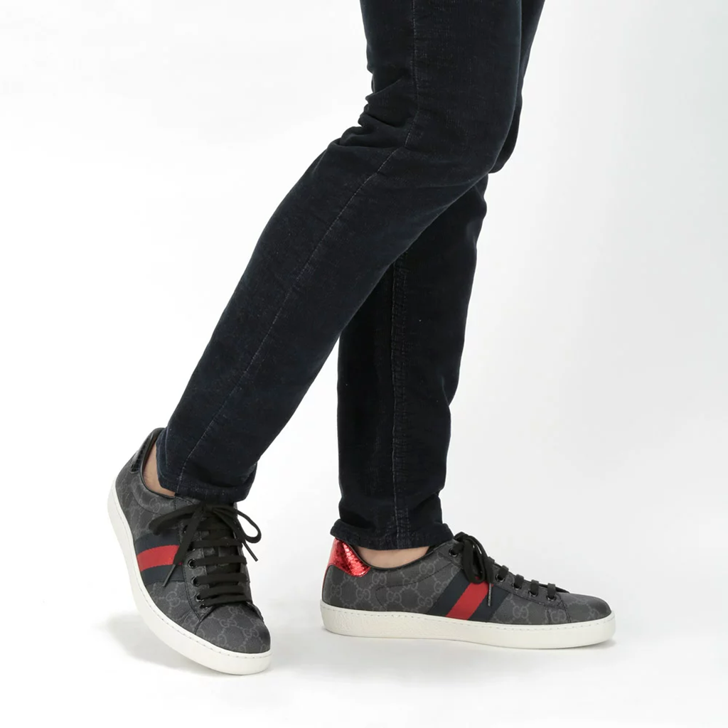 Giày Gucci Ace GG Supreme 'Black Grey' 429445-K2LH0-1130 - Ảnh 2