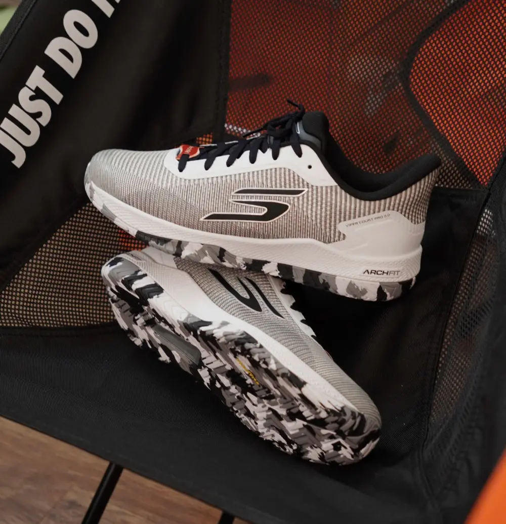 Giày Skechers Viper Court Pro ‘White Black’ 246109C-WBK - Ảnh 5
