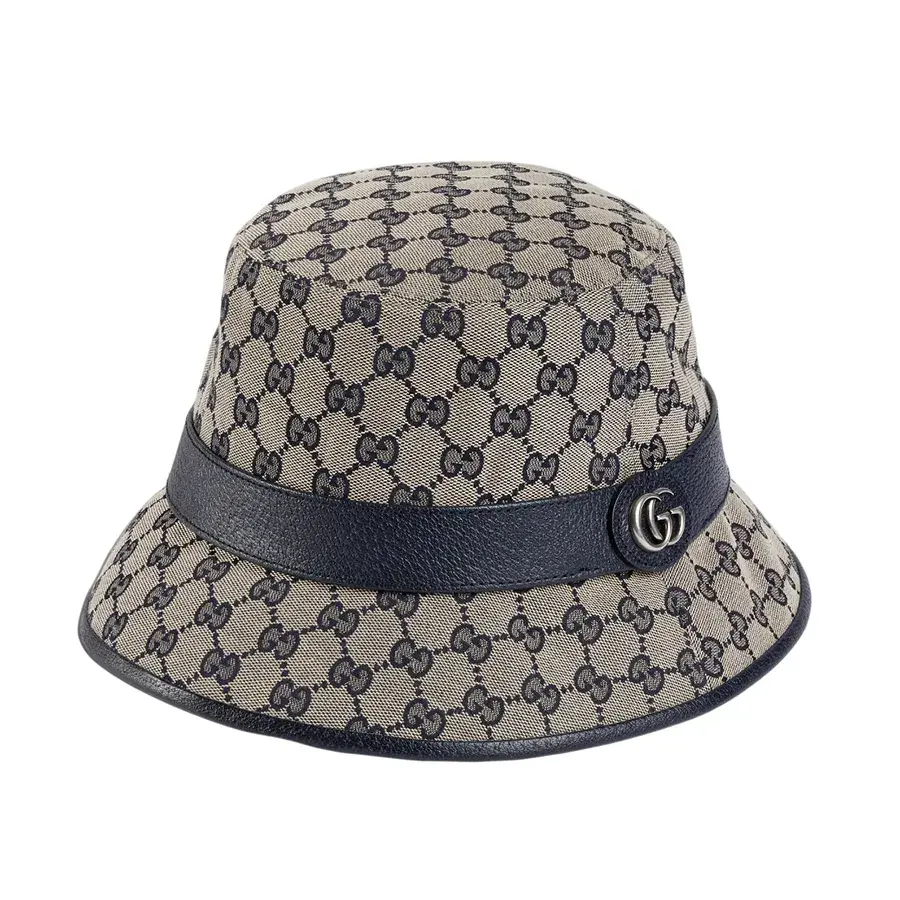 Mũ Gucci GG Canvas Bucket Hat 'Beige Navy' 576587-4HG53-4068 - Ảnh 4