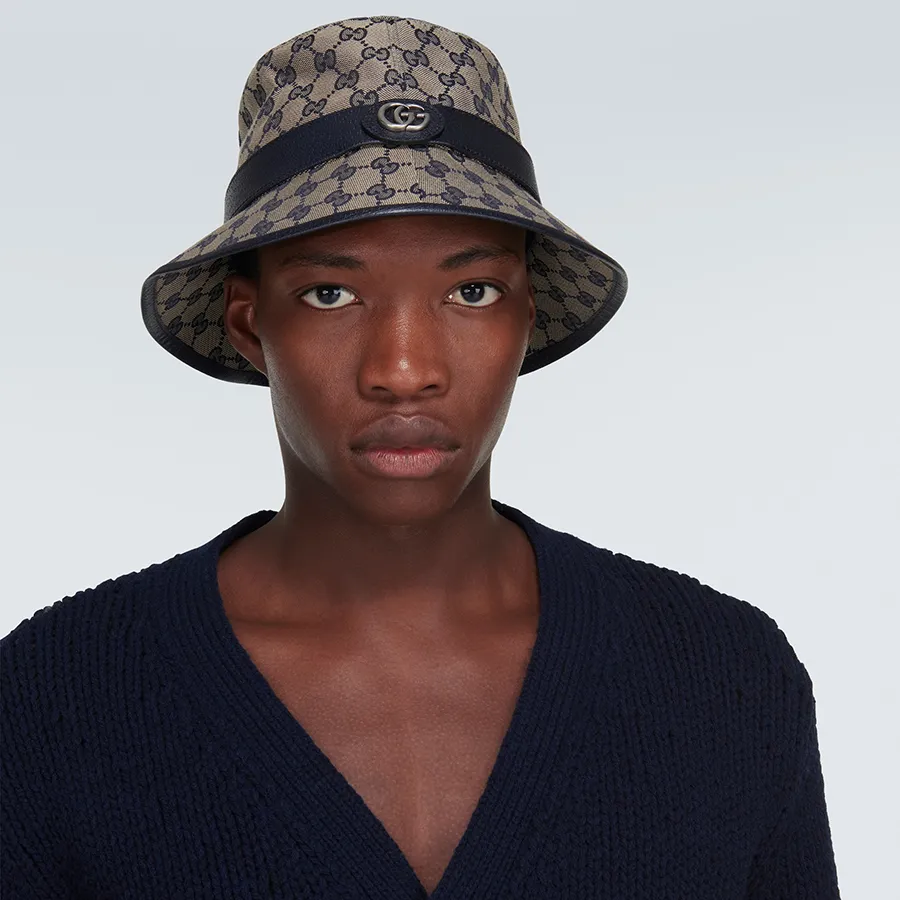 Alternative view of Mũ Gucci GG Canvas Bucket Hat 'Beige Navy' 576587-4HG53-4068