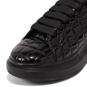 Giày Alexander McQueen Oversized Sneaker ‘Black Crocodile’ 625173-W4MU1-1000 - Ảnh 3