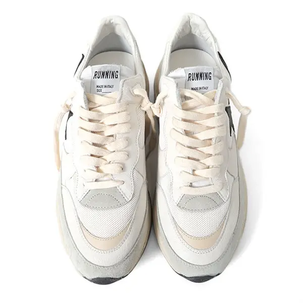 Alternative view of Giày Golden Goose Distressed Leather-Trimmed Suede Mesh 'White' GMF00350-F003252-11199