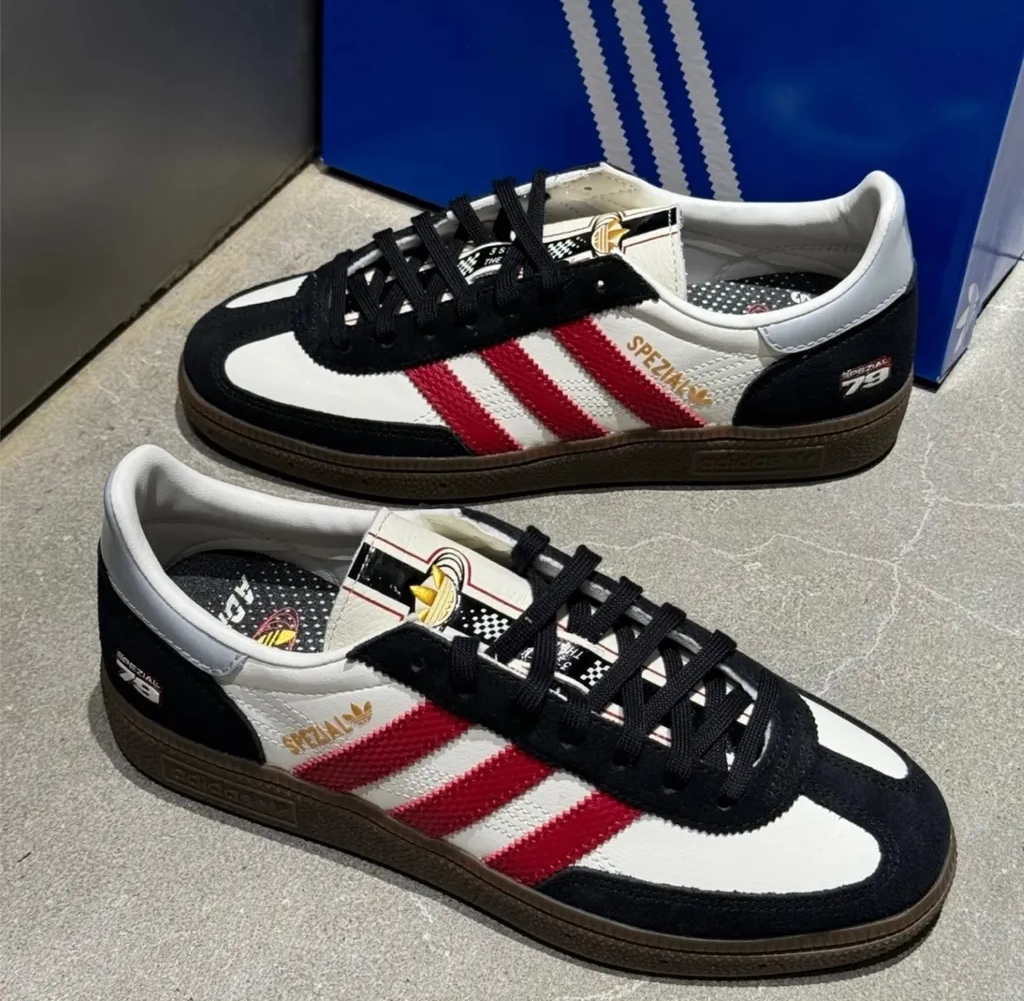 Giày Adidas Handball Spezial ‘White Black Red’ JQ8735 - Ảnh 6