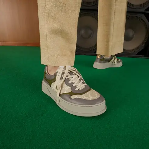 Giày Gucci GG Sneaker ‘Beige’ 700641-UPG90-1282 - Ảnh 3