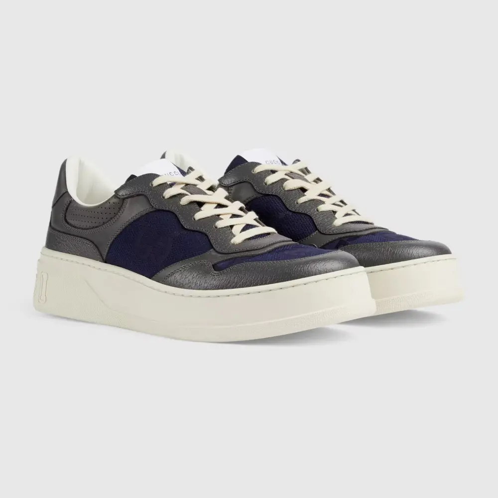 Alternative view of Giày Gucci Men’s Lace-Up Sneaker ‘Grey Leather’ 726543-AABNK-1152