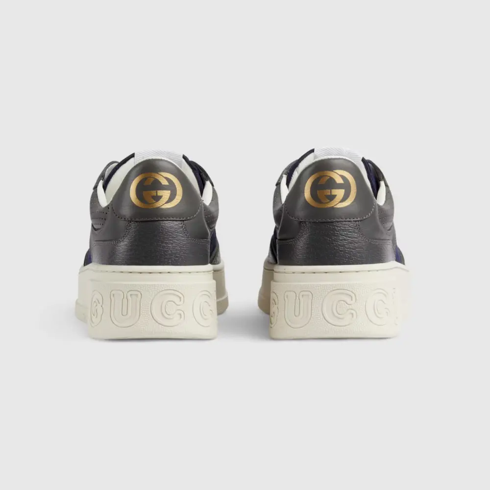 Giày Gucci Men’s Lace-Up Sneaker ‘Grey Leather’ 726543-AABNK-1152 - Ảnh 5
