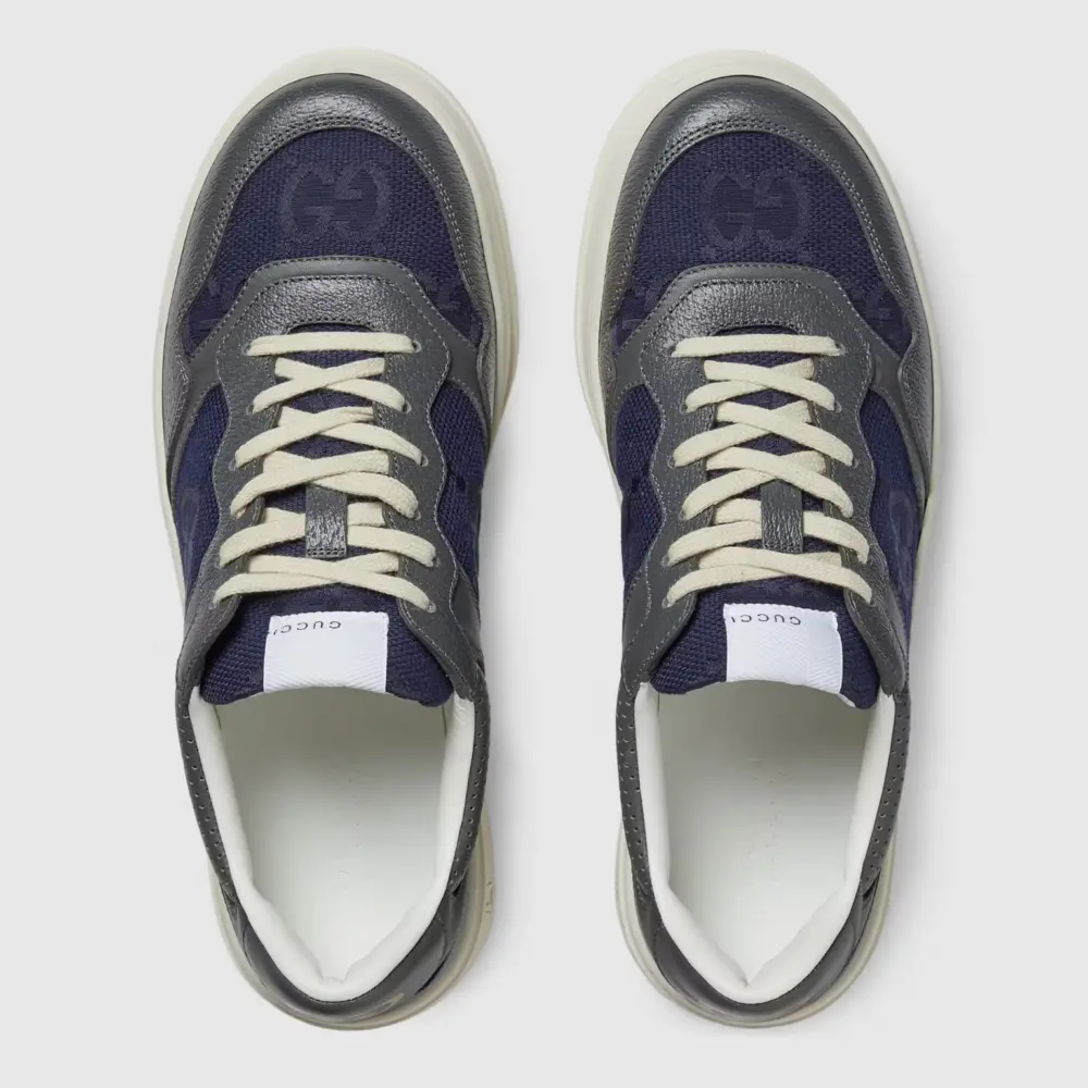 Giày Gucci Men’s Lace-Up Sneaker ‘Grey Leather’ 726543-AABNK-1152 - Ảnh 3