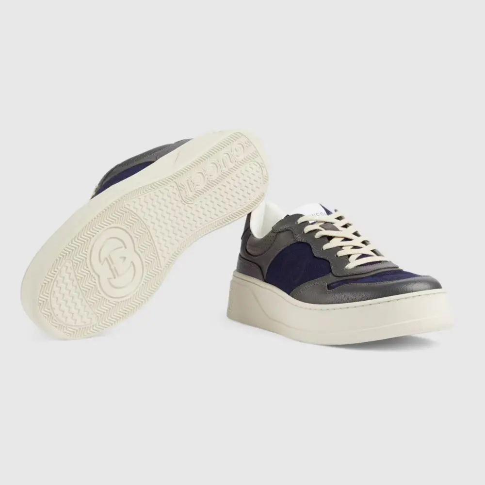 Giày Gucci Men’s Lace-Up Sneaker ‘Grey Leather’ 726543-AABNK-1152 - Ảnh 4