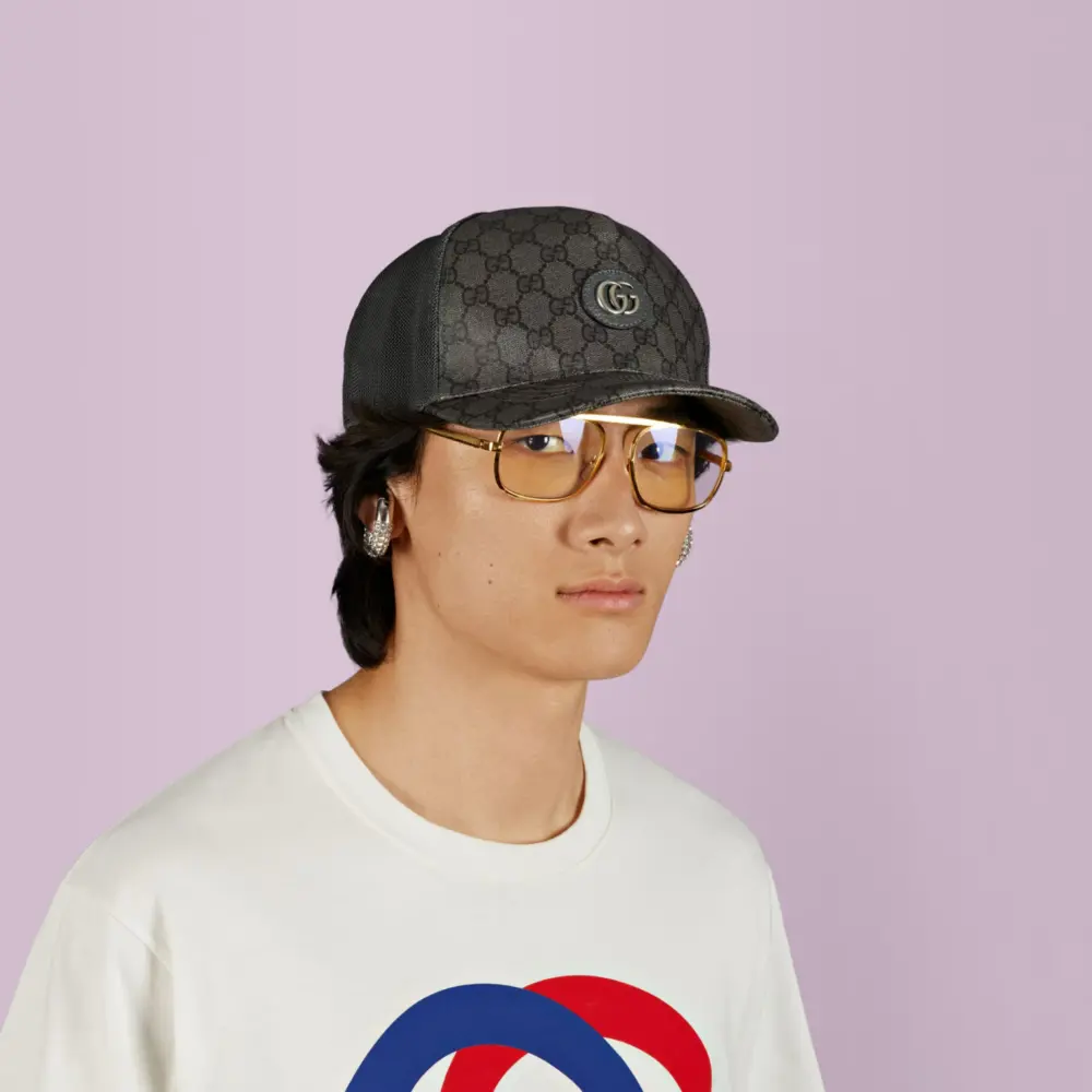Alternative view of Mũ Gucci GG Supreme Baseball ‘Grey Black’ 733927-4HAXN-8761